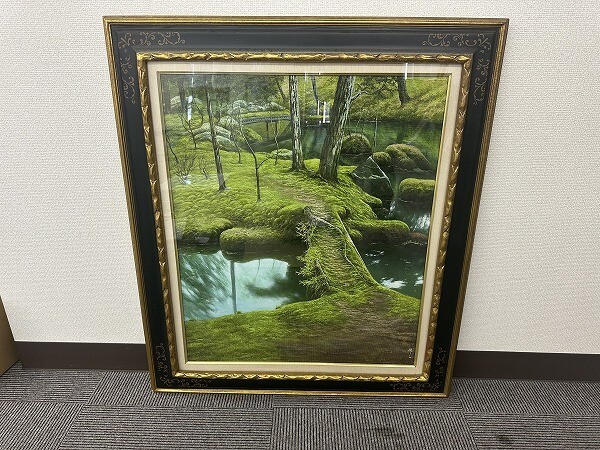 価値あり真筆大友修一絵画油彩風景画東海道の朝日美術品インテリア