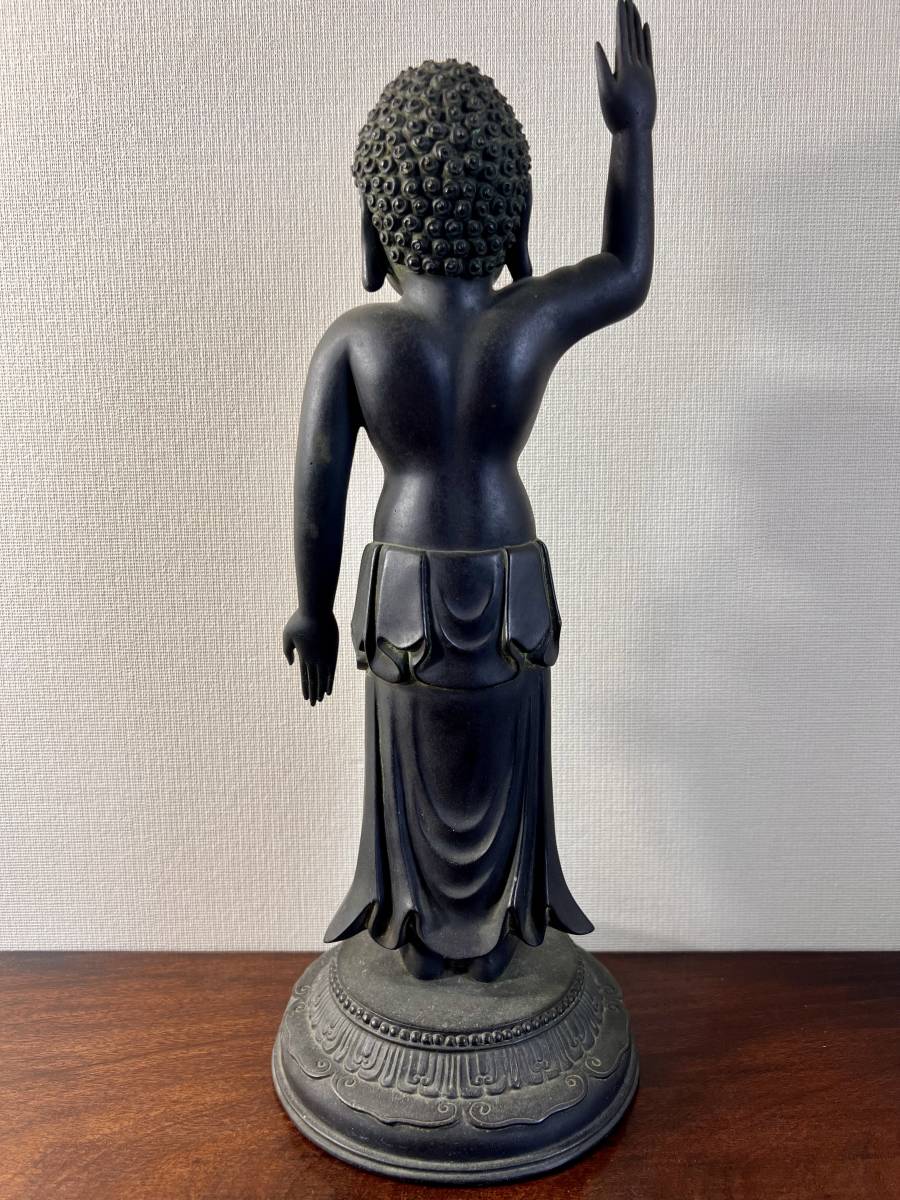 時代 仏教美術 銅製 誕生仏 高40cm/金銅仏 鍍金仏 大仏 古銅 青銅 観音
