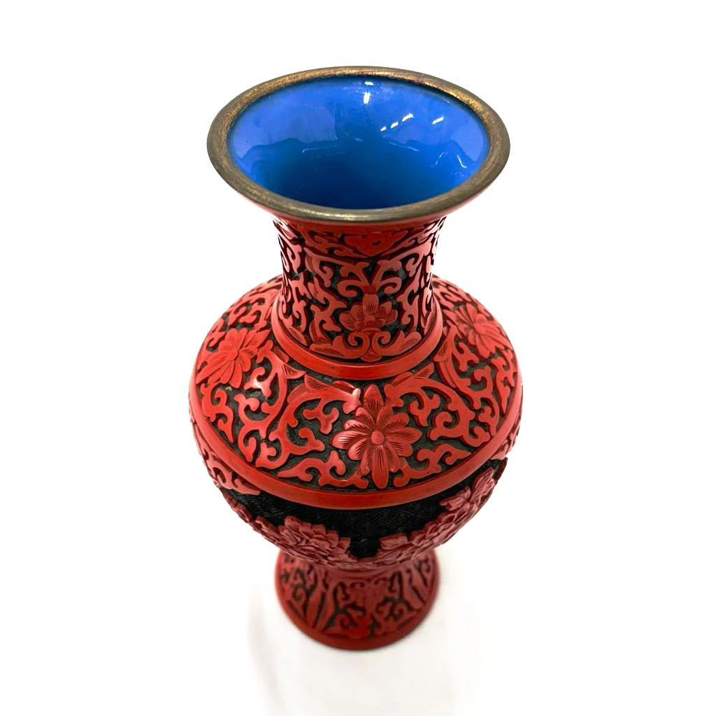 Yahoo!オークション - 中国花瓶 中国壺 赤壺 骨董品 美術品 中国 高さ2