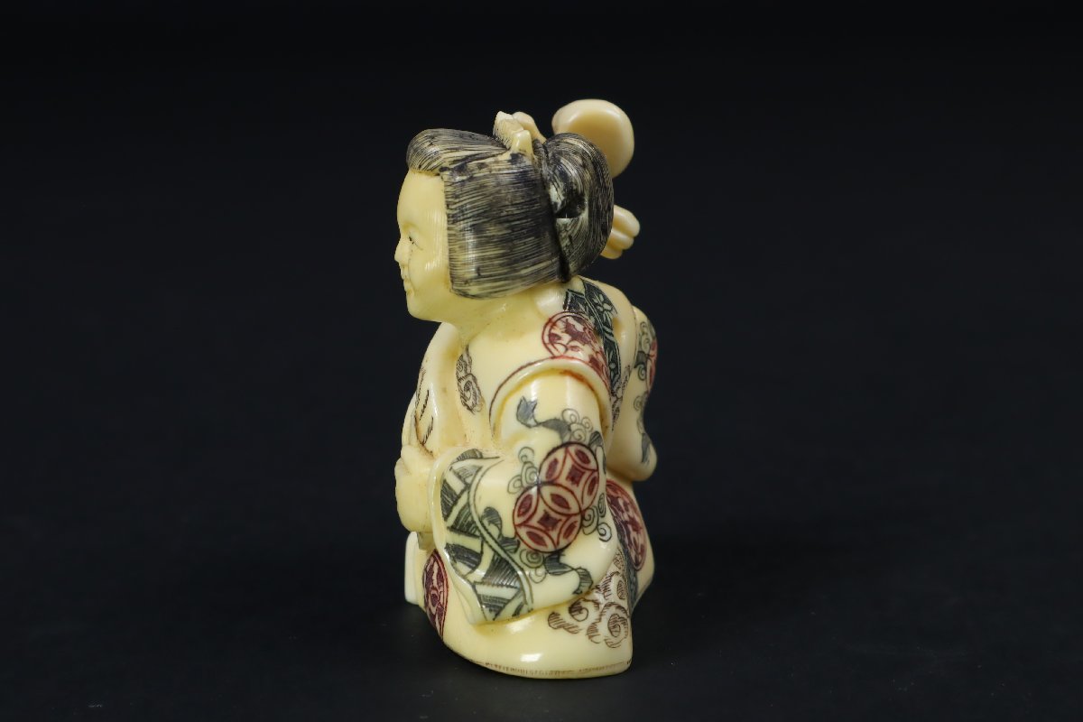 時代物 高級彫刻 人物彫刻 根付 提物 ひ 時代物 高級彫刻 人物彫刻