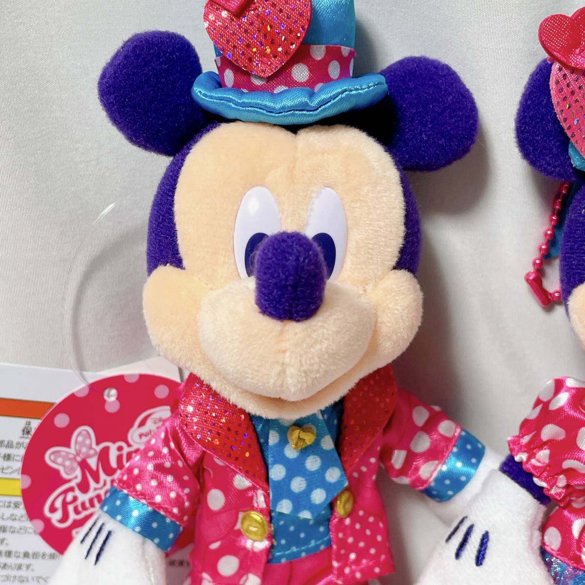 未使用・タグ付】ミッキー＆ミニー ぬいぐるみバッジ パルパルーザ