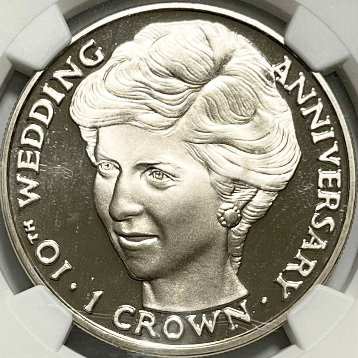 希少最高鑑定1枚のみ 鑑定枚数も1枚のみ 1991年 マン島 ダイアナ妃