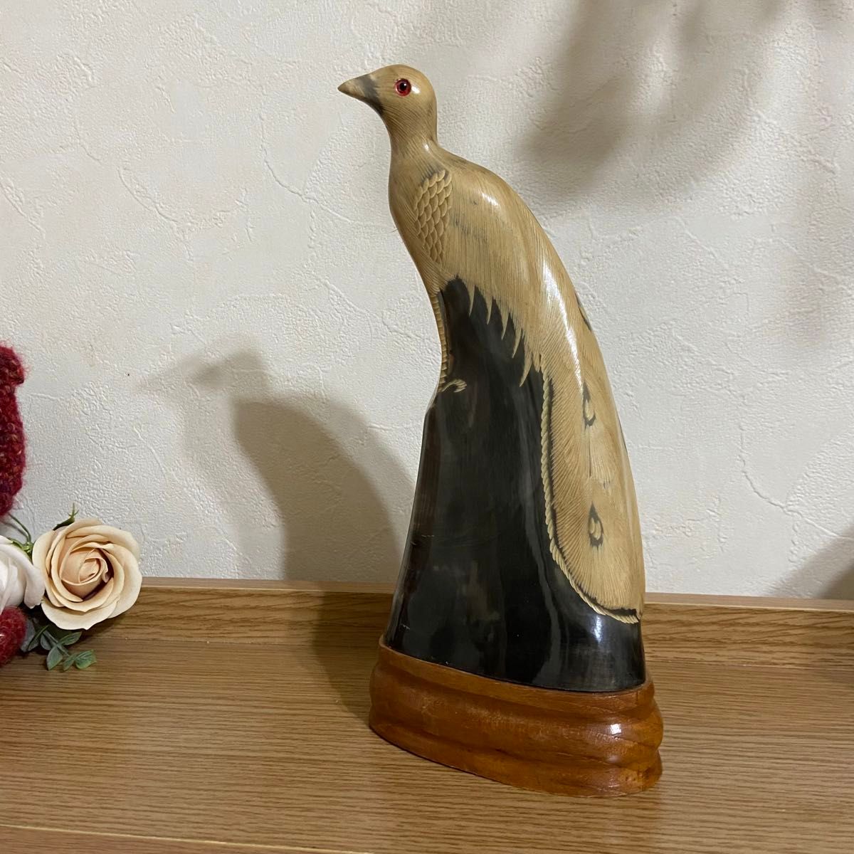 水牛 角 彫刻 置物 オブジェ インテリア 鳥｜Yahoo!フリマ（旧PayPay