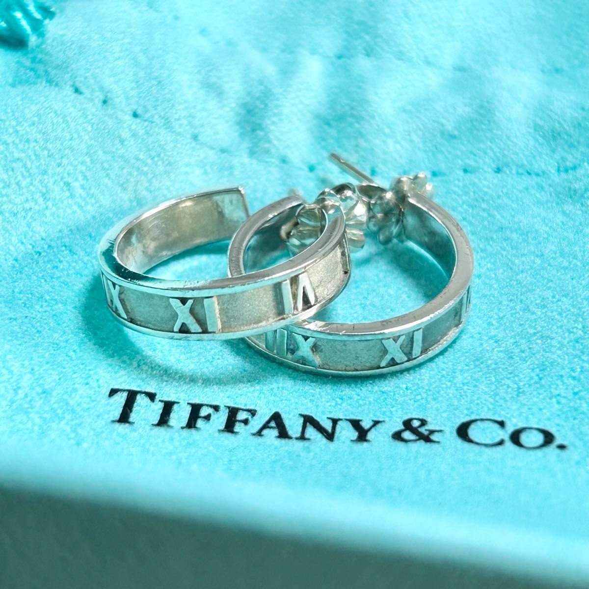ティファニー アトラス フープ ピアス 両耳 シルバー Tiffany 美品