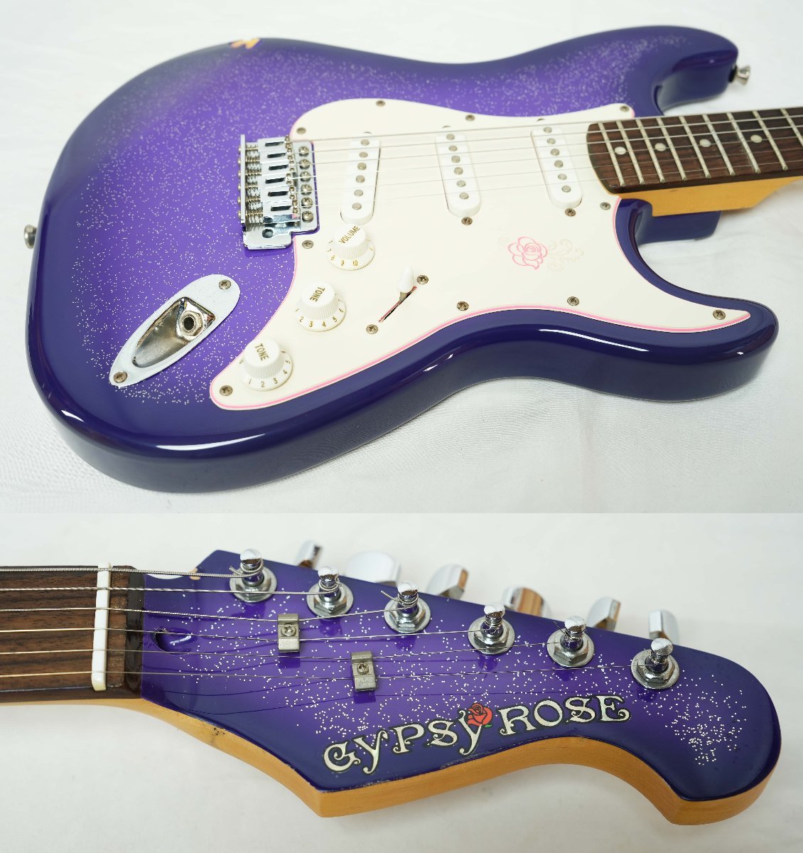 ☆GYPSY ROSE☆GRE1K Purple ガールズバンド向け ストラトキャスター