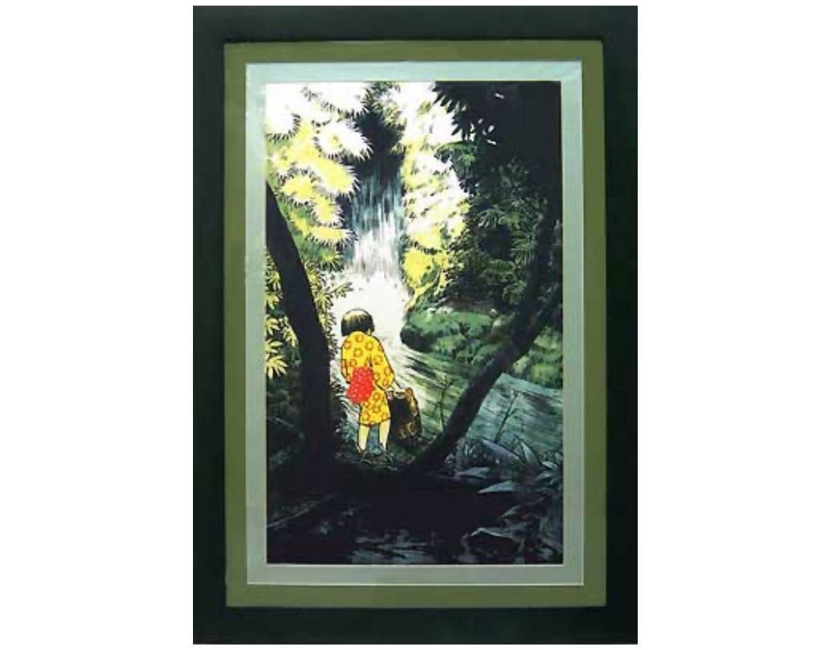 つげ義春 シルクスクリーン 滝の少女 限定100枚 直筆サイン入り 複製画