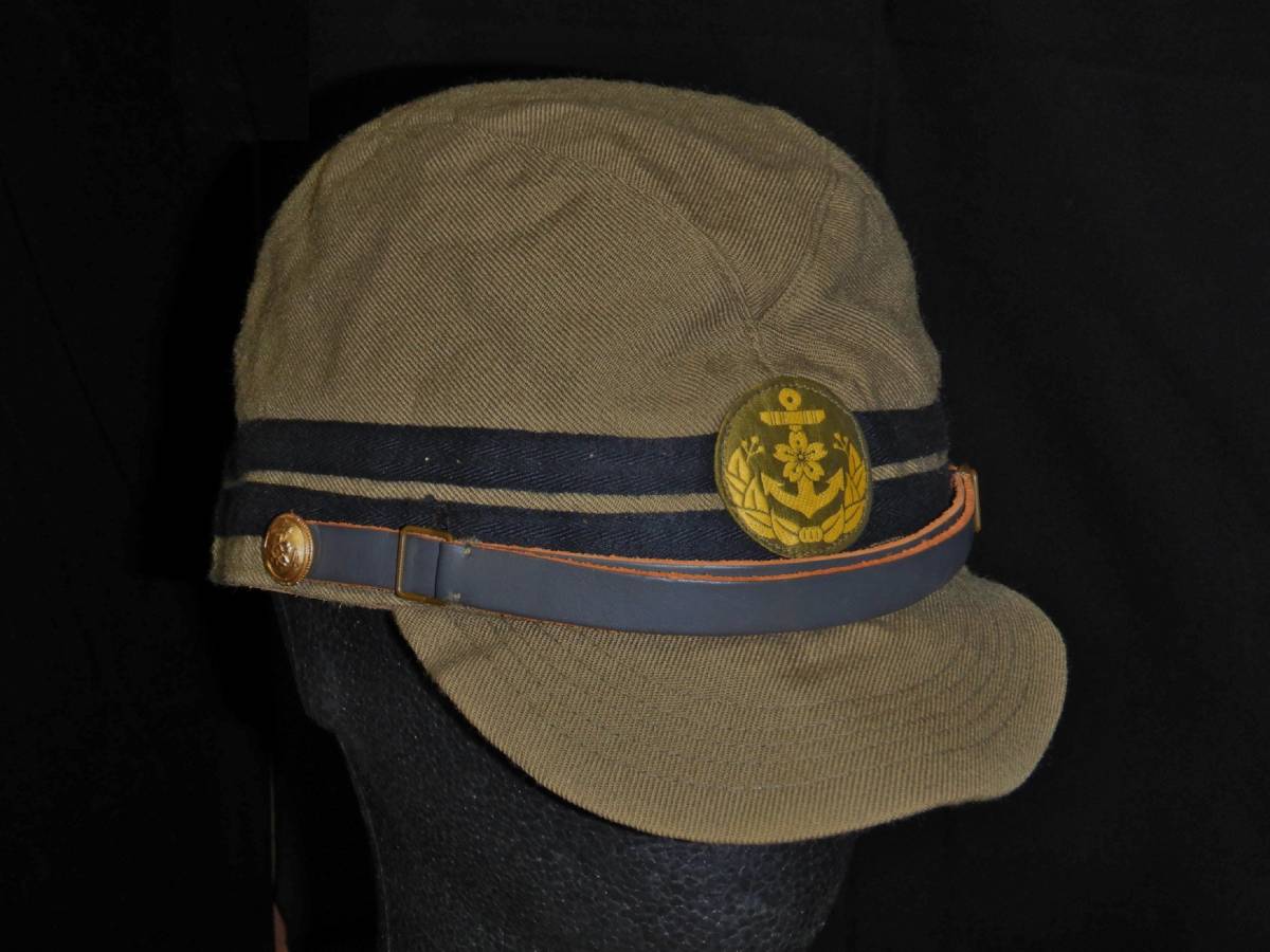 Yahoo!オークション - 日本軍日本海軍・士官用三種略帽・59㎝複製品戦