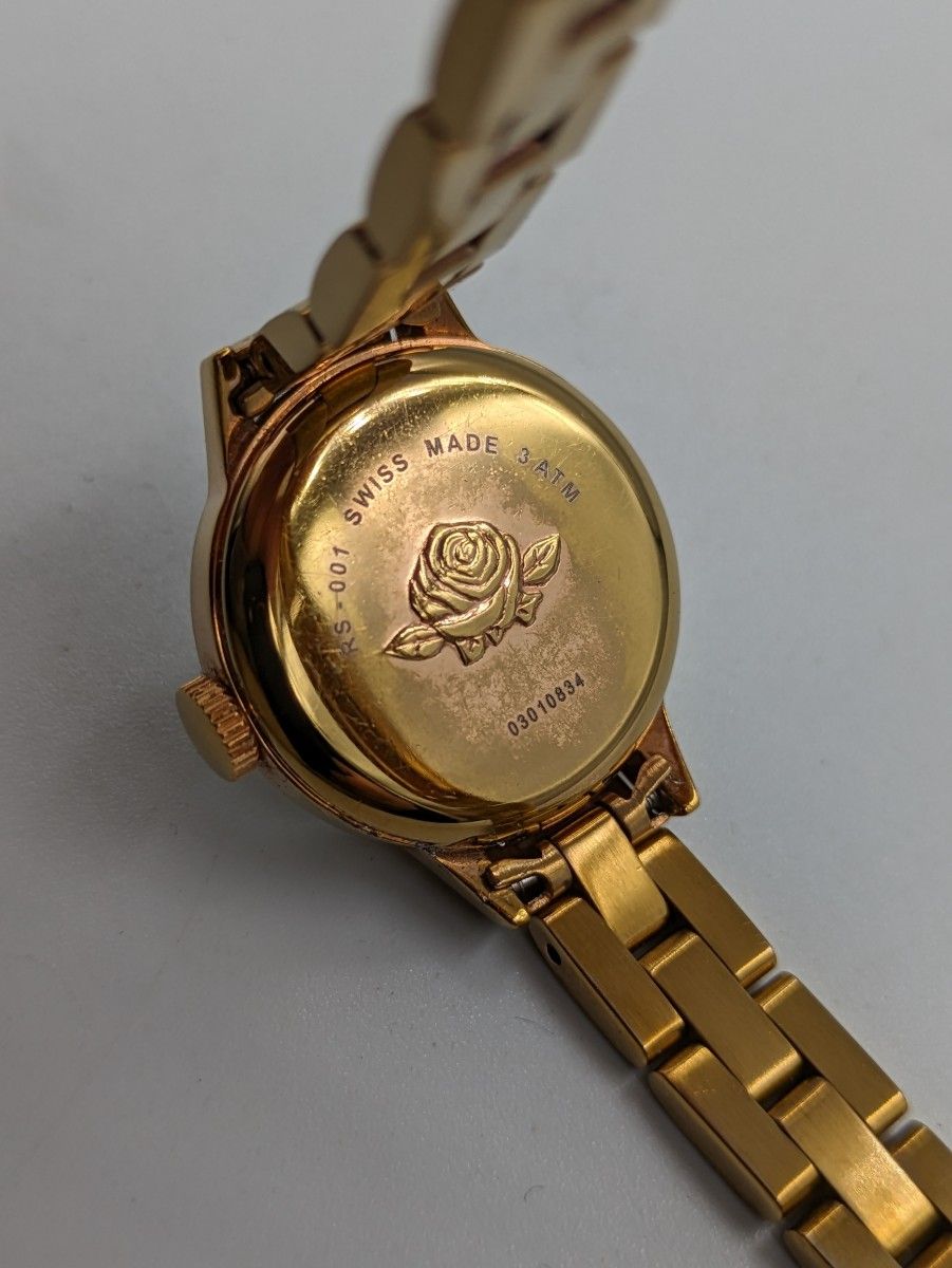 Rosemont ロゼモン レディース腕時計 ゴールド3針 ガラス面キズあり