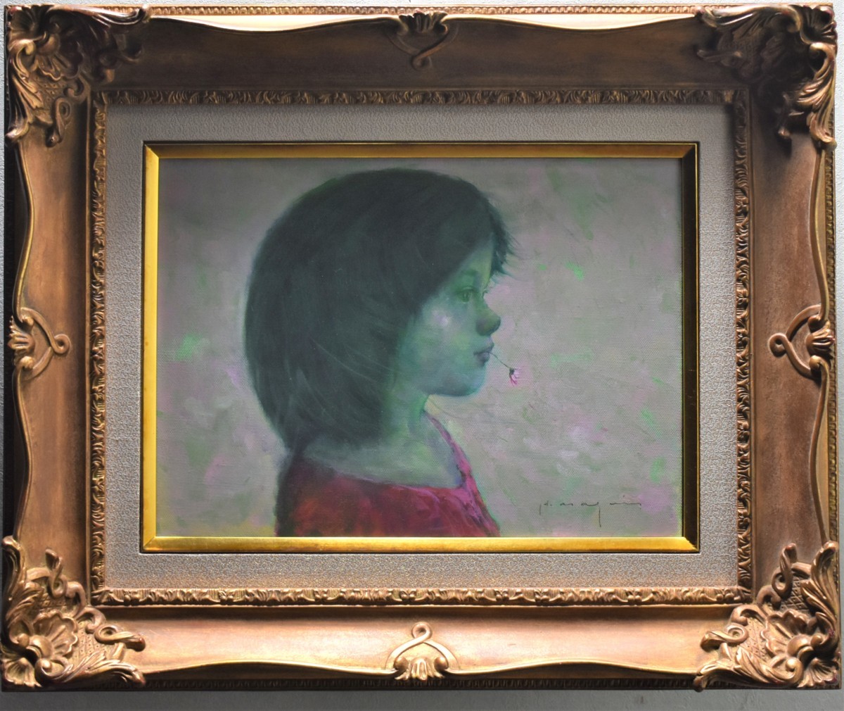 希少美品1980年代作◇「真作」松本富太郎『モンパルナスの夜』油絵SM号