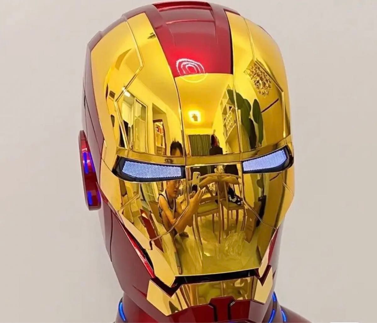 アイアンマンヘルメット自動開閉音声認識開閉可能AUTOKING ゴールド