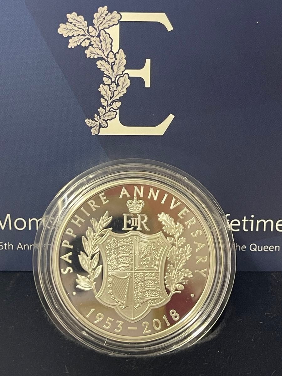 2018 エリザベス2世 戴冠65周年 £5プルーフ銀貨 NGC PF69UC