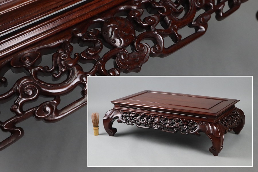 中國 唐木 花台3 中卓 花台 香炉台 中国美術 唐木 アンティーク