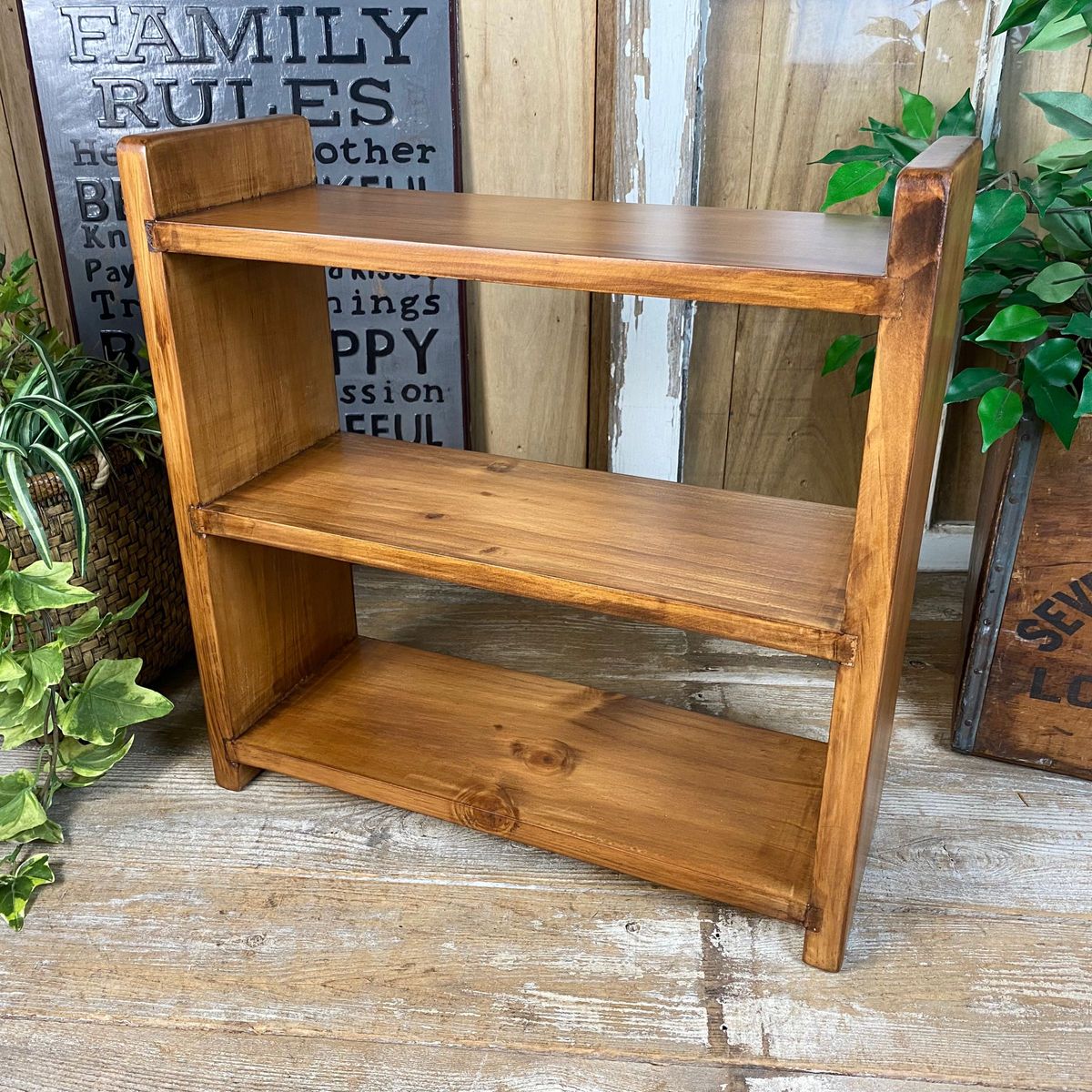 ナチュラルウッド本棚 3段