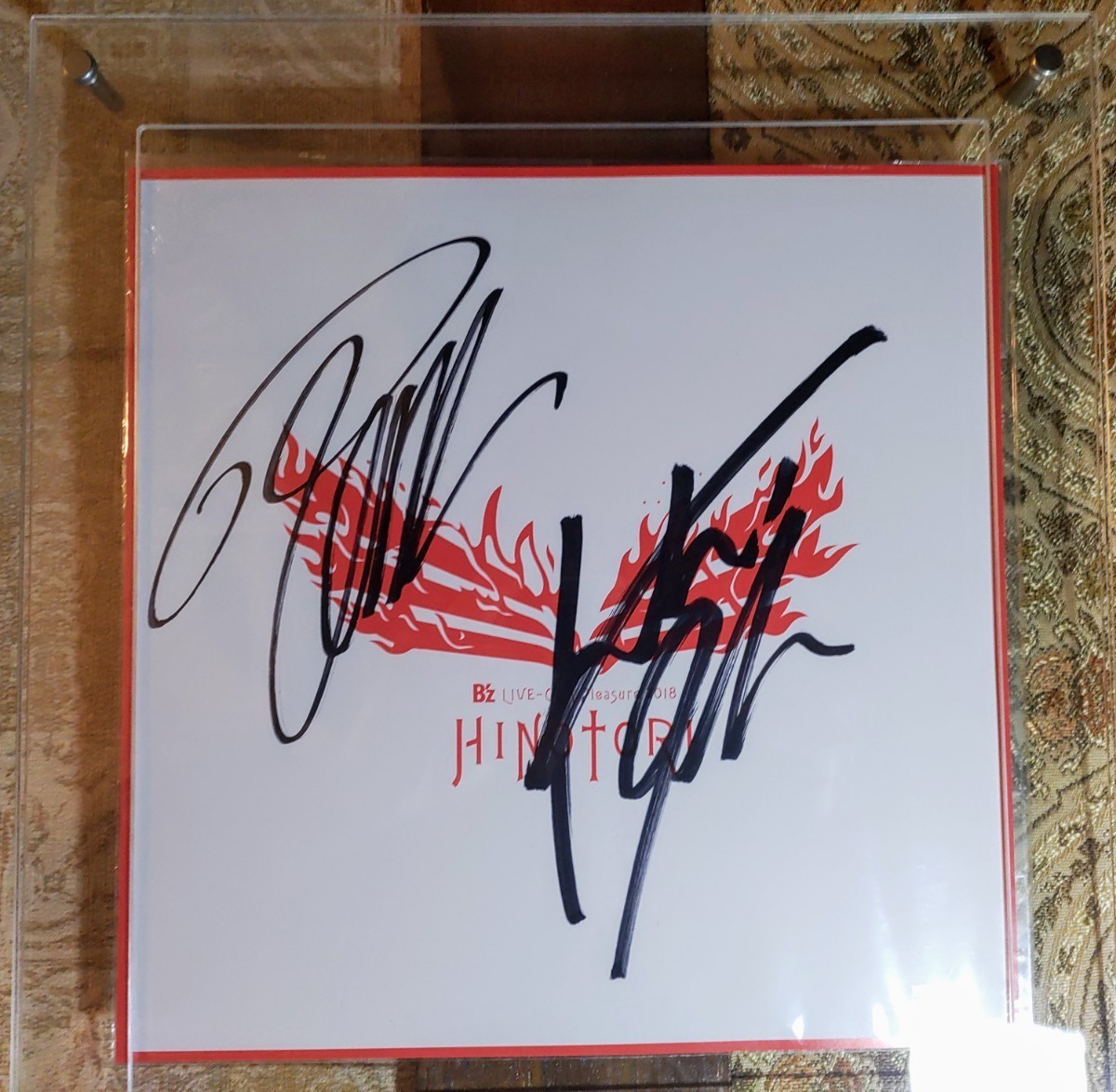 B'z サイン色紙 HINOTORI B'zサイン HINOTORI