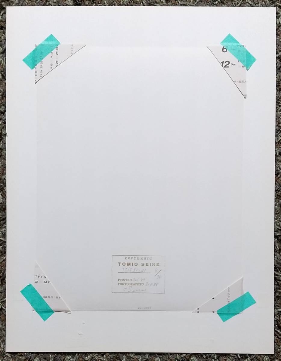 TOMIO SEIKE 清家富雄 オリジナルプリント 1995年 TOMIO SEIKE