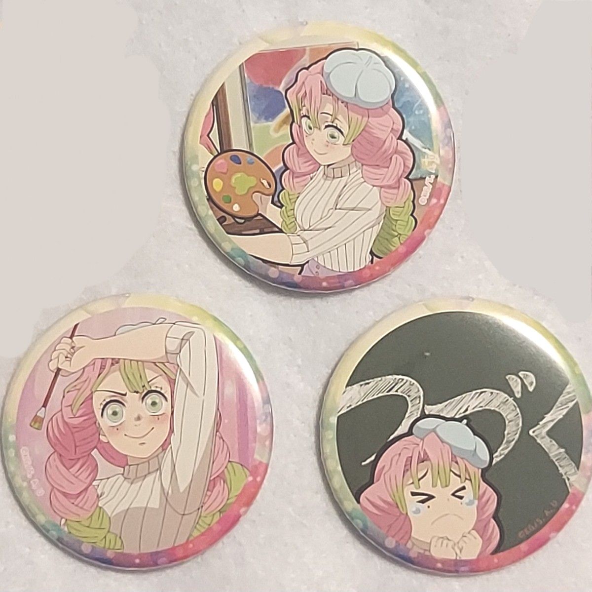 鬼滅の刃 無限城編 ufotable キメツ学園 甘露寺蜜璃 缶バッジ 阿波踊り