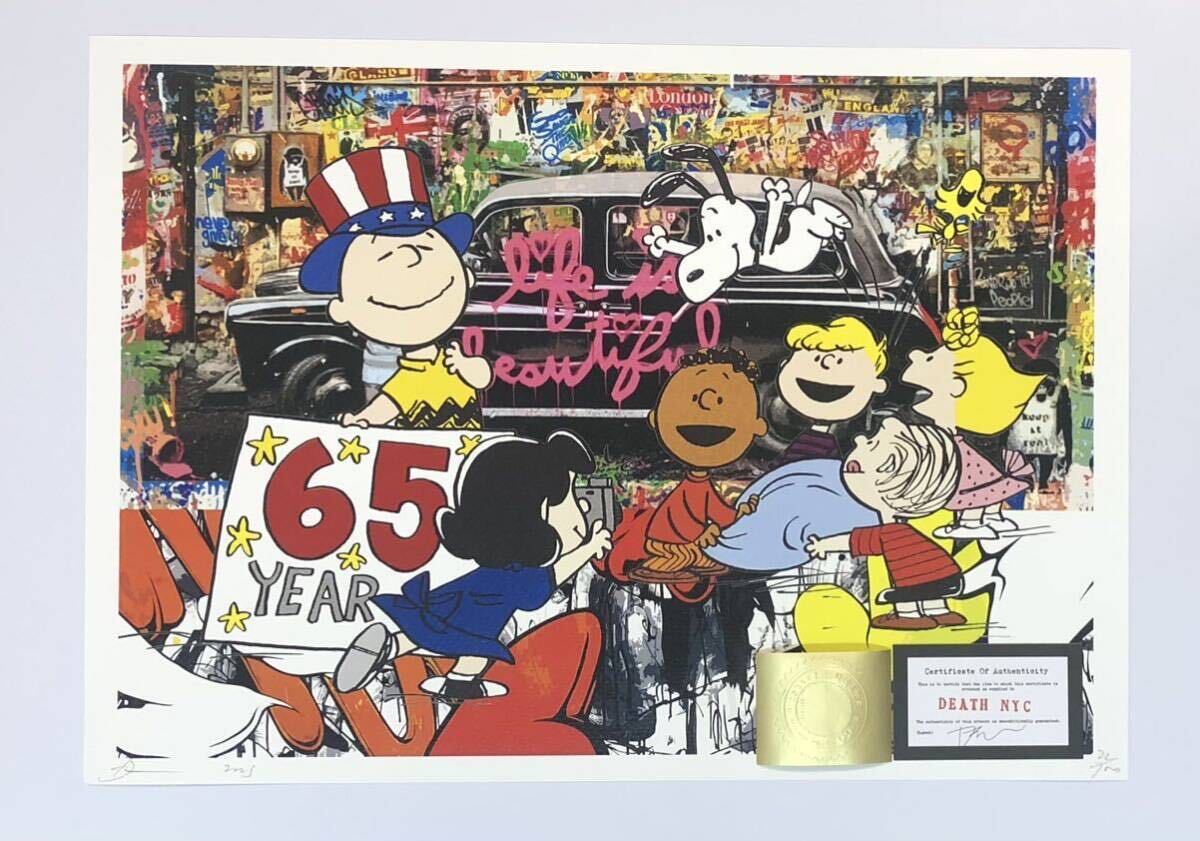 DEATH NYC 世界限定100枚 アートポスター Kaws カウズ コンパニオン