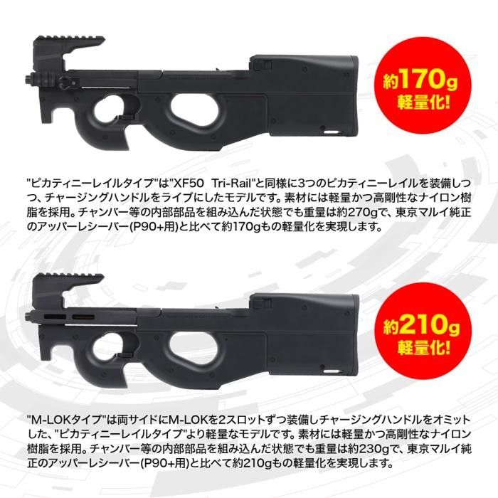 限定受注生産 p90用 ステルスアッパーレシーバー mロックタイプ