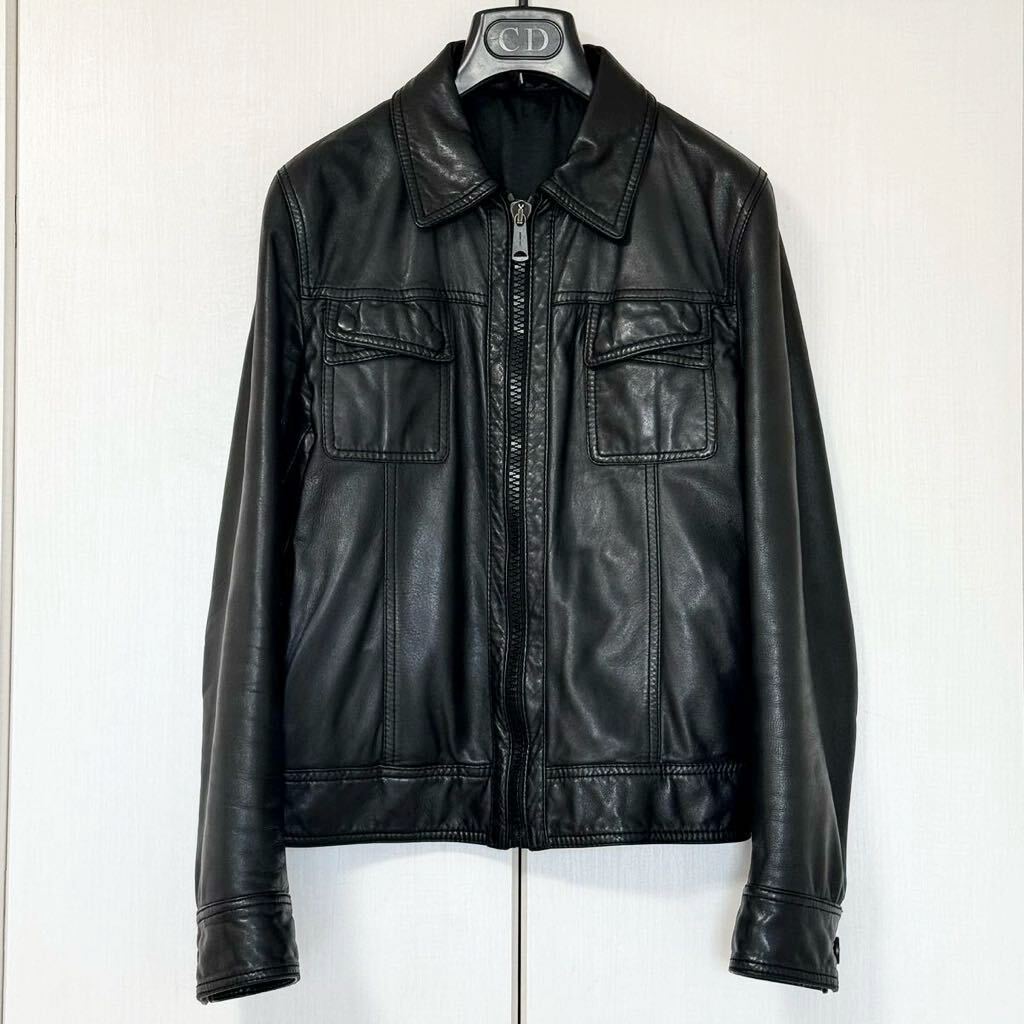 06AW Dior Homme クロスポケット レザージャケット 44 エディ Yahoo