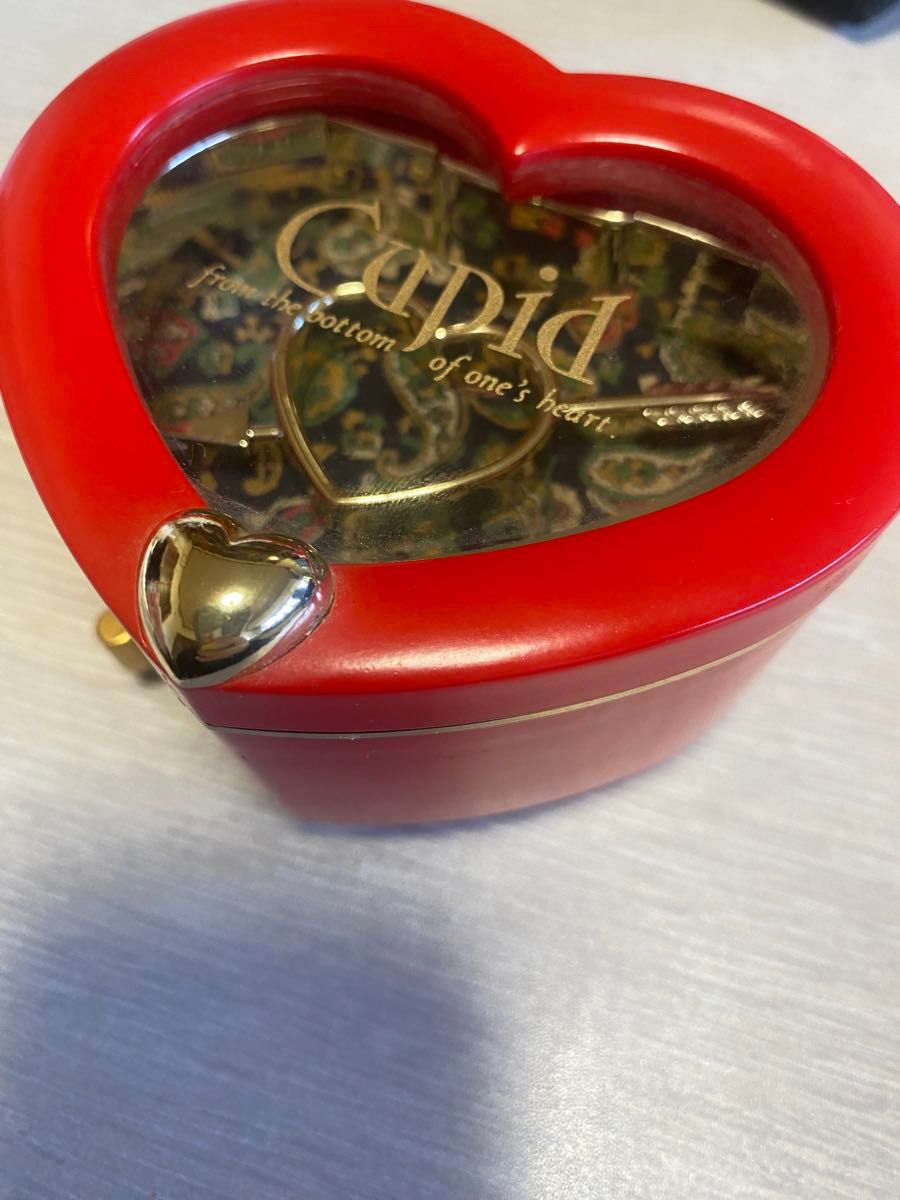 CUPID ハート型オルゴール付きアクセサリーボックス ゲットアロング