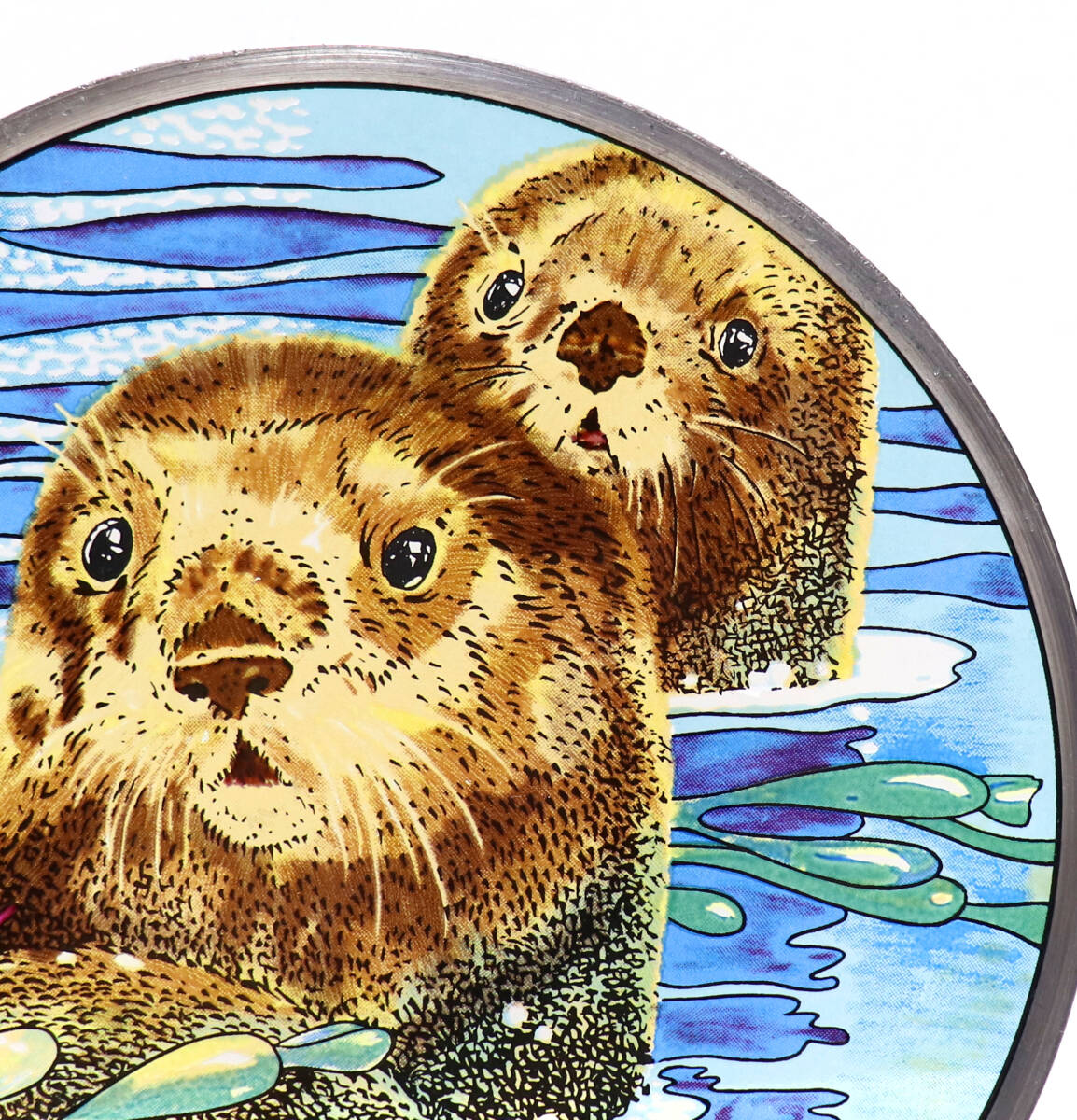 ラッコとカワウソガラス細工