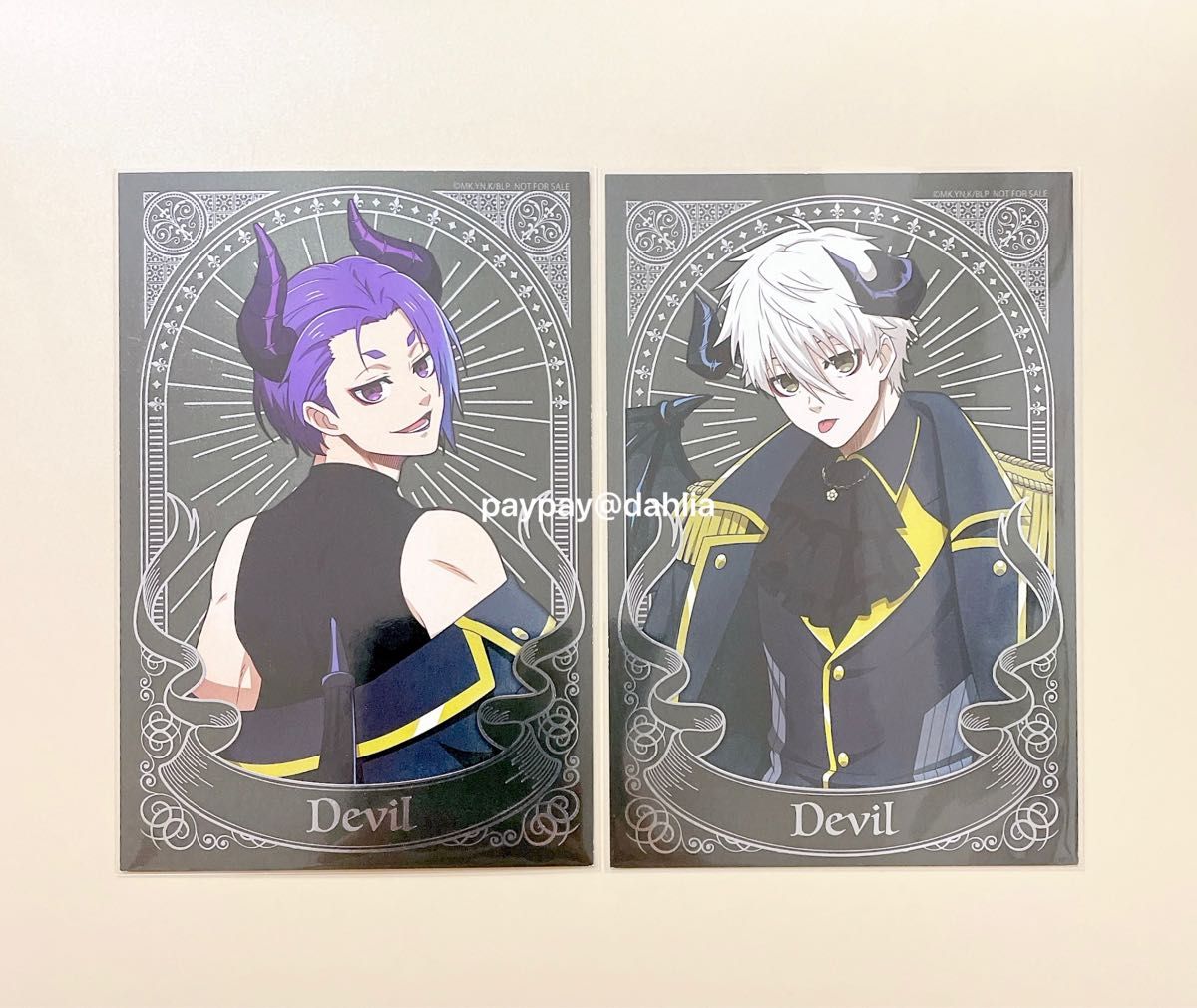 凪誠士郎 御影玲王 ファボテリア 特典 ポストカード 悪魔 箔押し レア