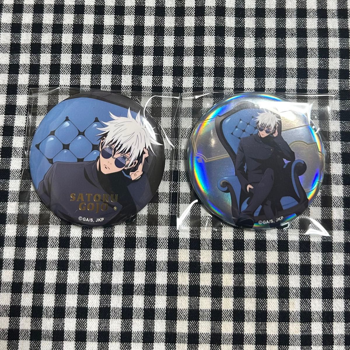 呪術廻戦 Chair: Blue 五条 オーロラ 缶バッジ ロフト PLAZA