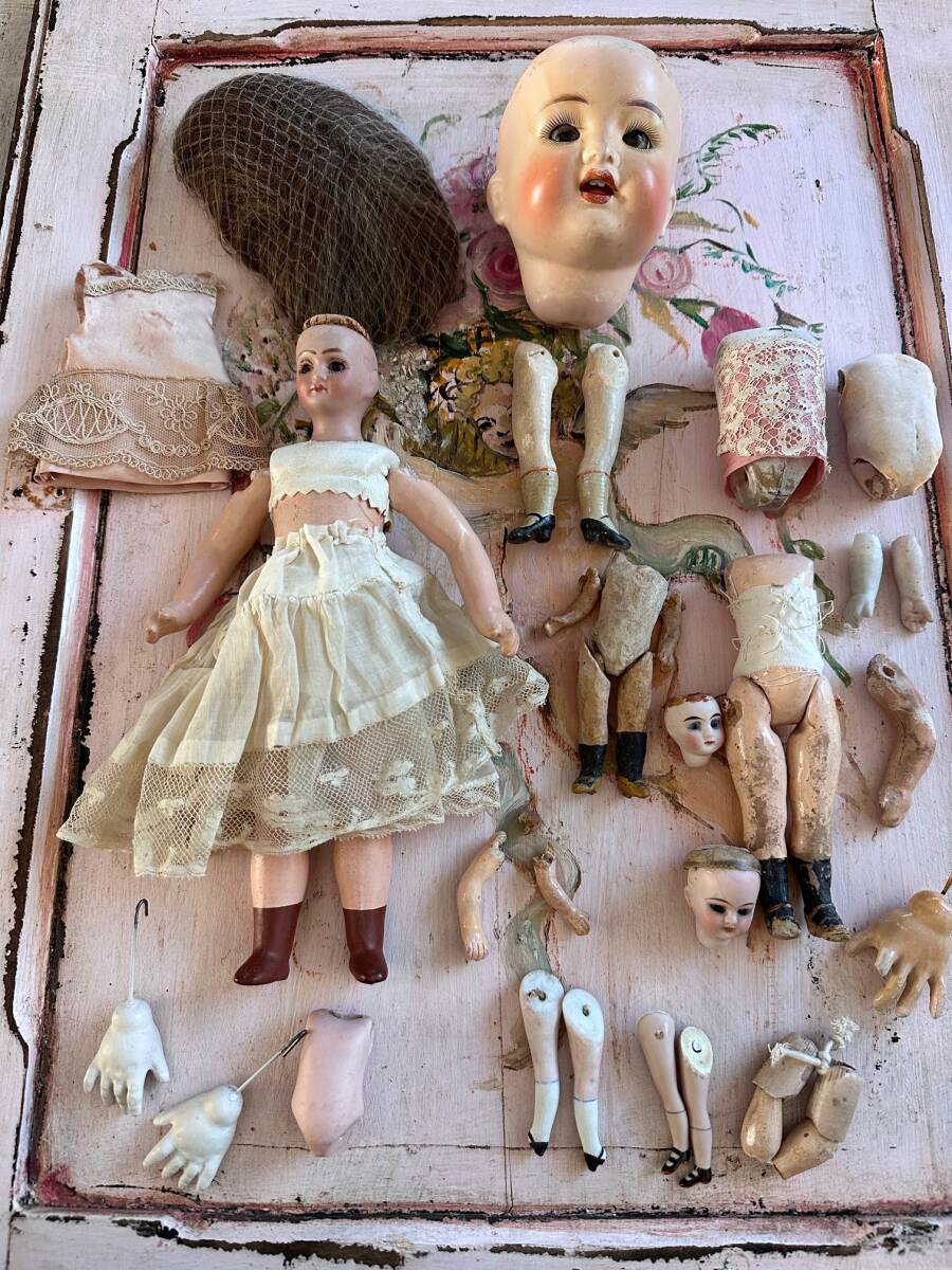 アンティークビスクドールミニョネット アンティークビンテージ