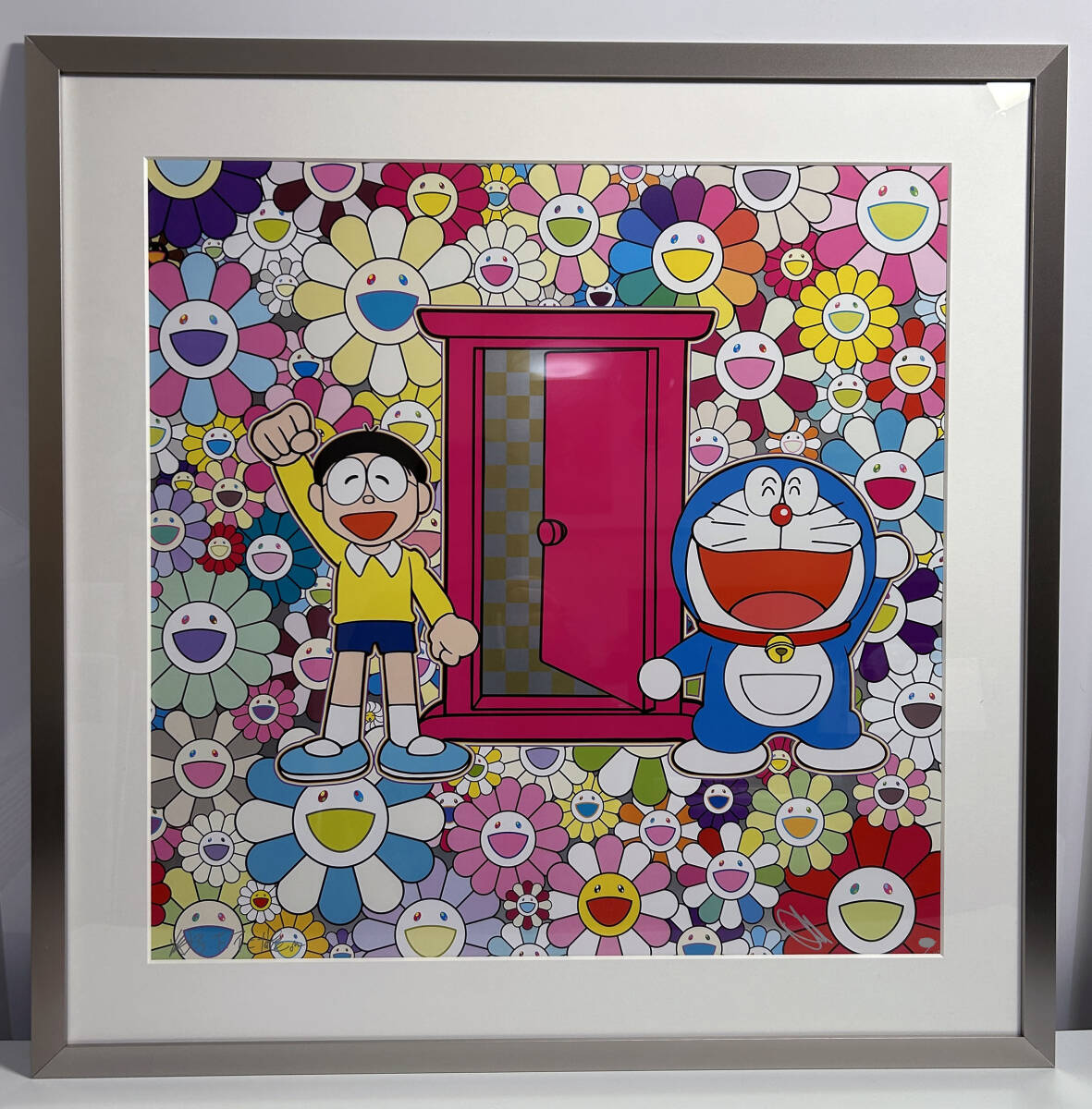 Yahoo!オークション - 村上隆×ドラえもん 「どこでもドアでお花畑にや