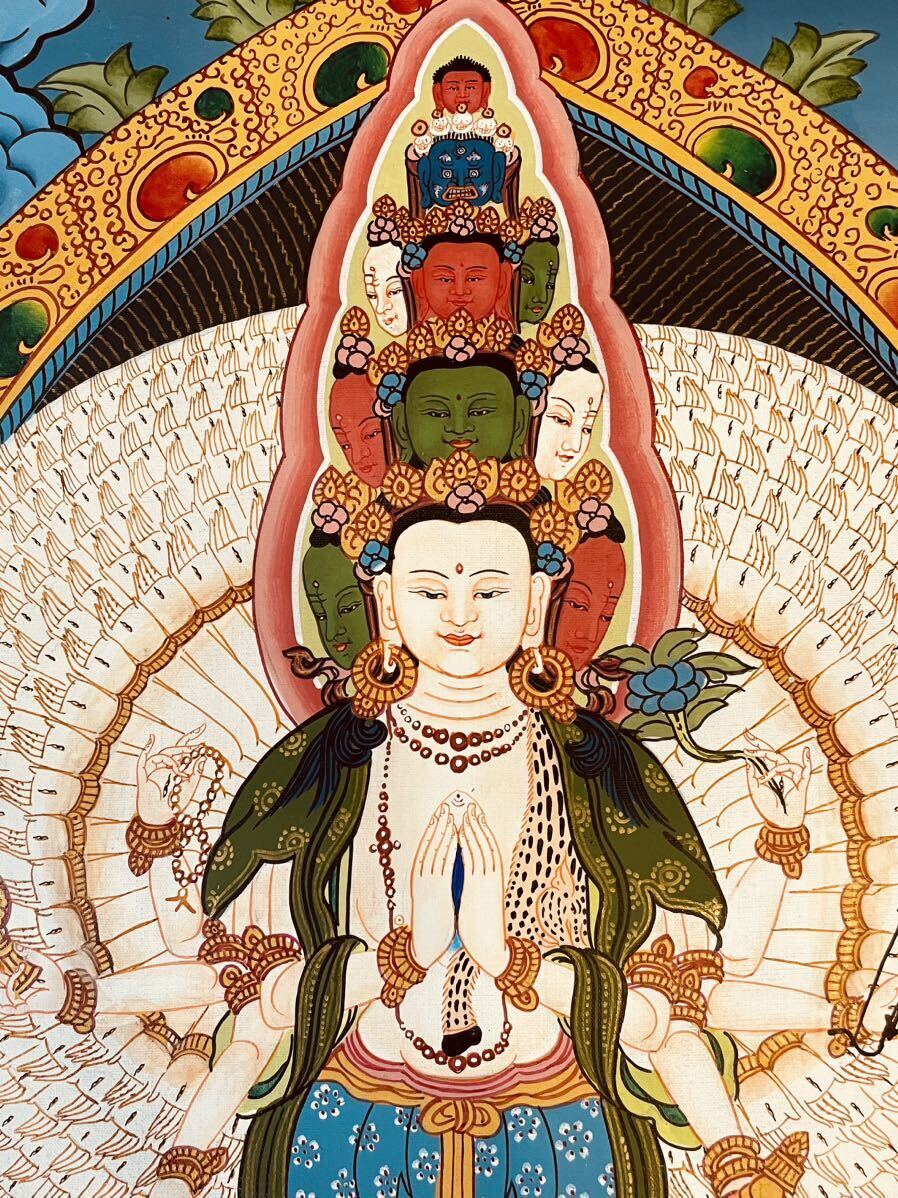 チベットの仏画 阿弥陀如来 手描き チベットの仏画 阿弥陀如来 手描き