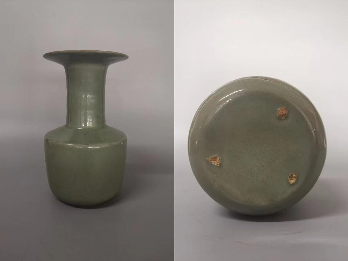 高麗 李朝 青磁 瓶 高30.5cm(ZE558) 高麗 李朝 青磁 瓶 高30.5cm(ZE558