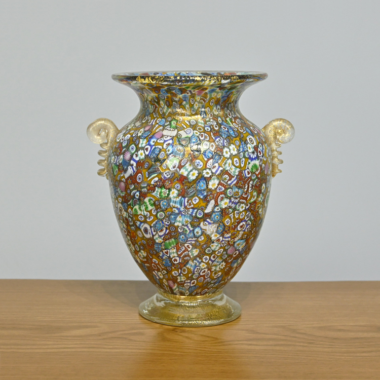 イタリア ムラーノ ベネチアンガラス/高級 ガラスペン 24K 金彩 入り