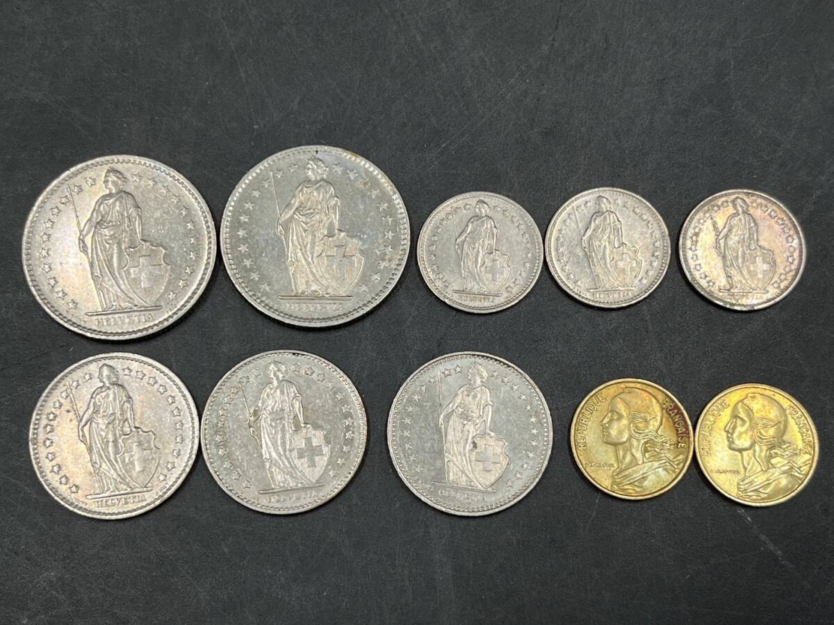 スイスフラン硬貨セット 1フラン 2フラン 5フラン 1960年代 銀貨 楽天