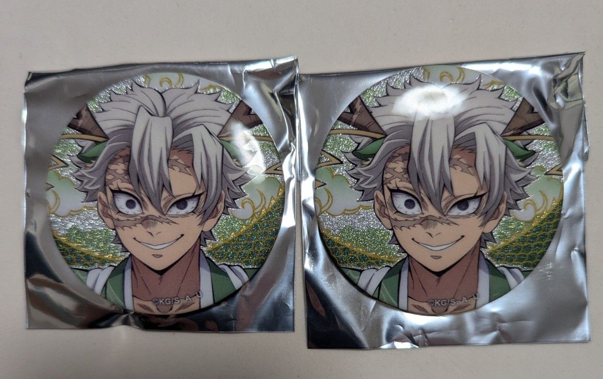 鬼滅の刃 ufotable 刀鍛冶の里編 絵巻 箔押し 缶バッジ 不死川実弥 鬼