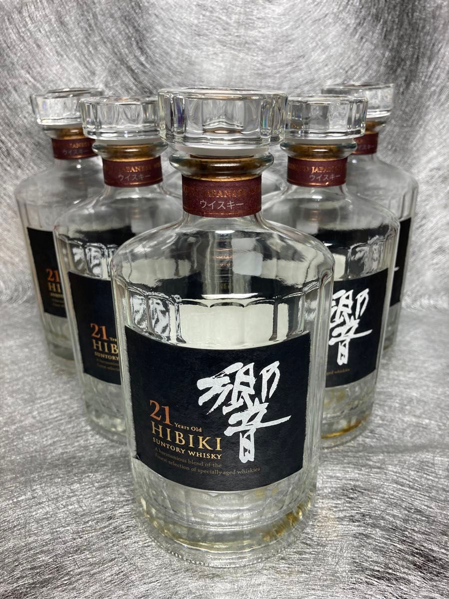 サントリー 響21年 空瓶 未洗浄 6本セット 響21年 空瓶