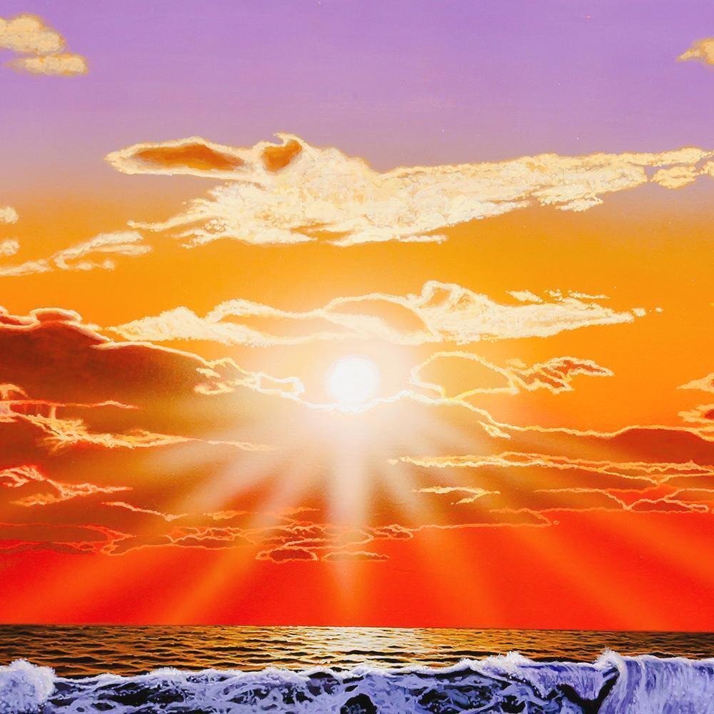 塩田満男 朝焼けの海 真作 塩田満男 朝焼けの海 真作 朝焼けの海