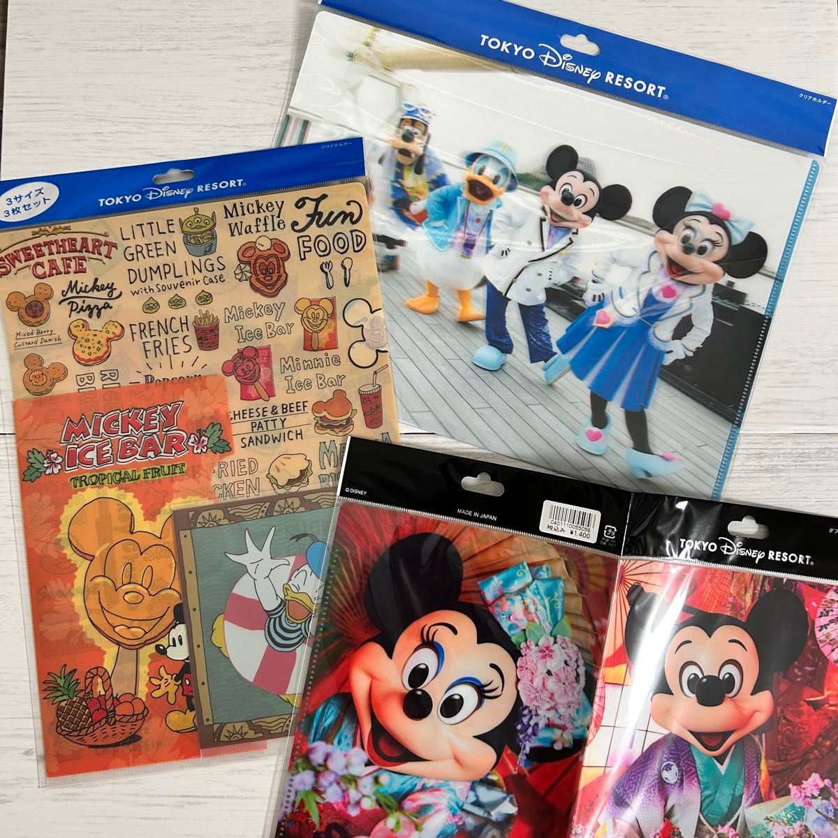 ディズニーリゾート クリアファイル ホルダー セット パークフード