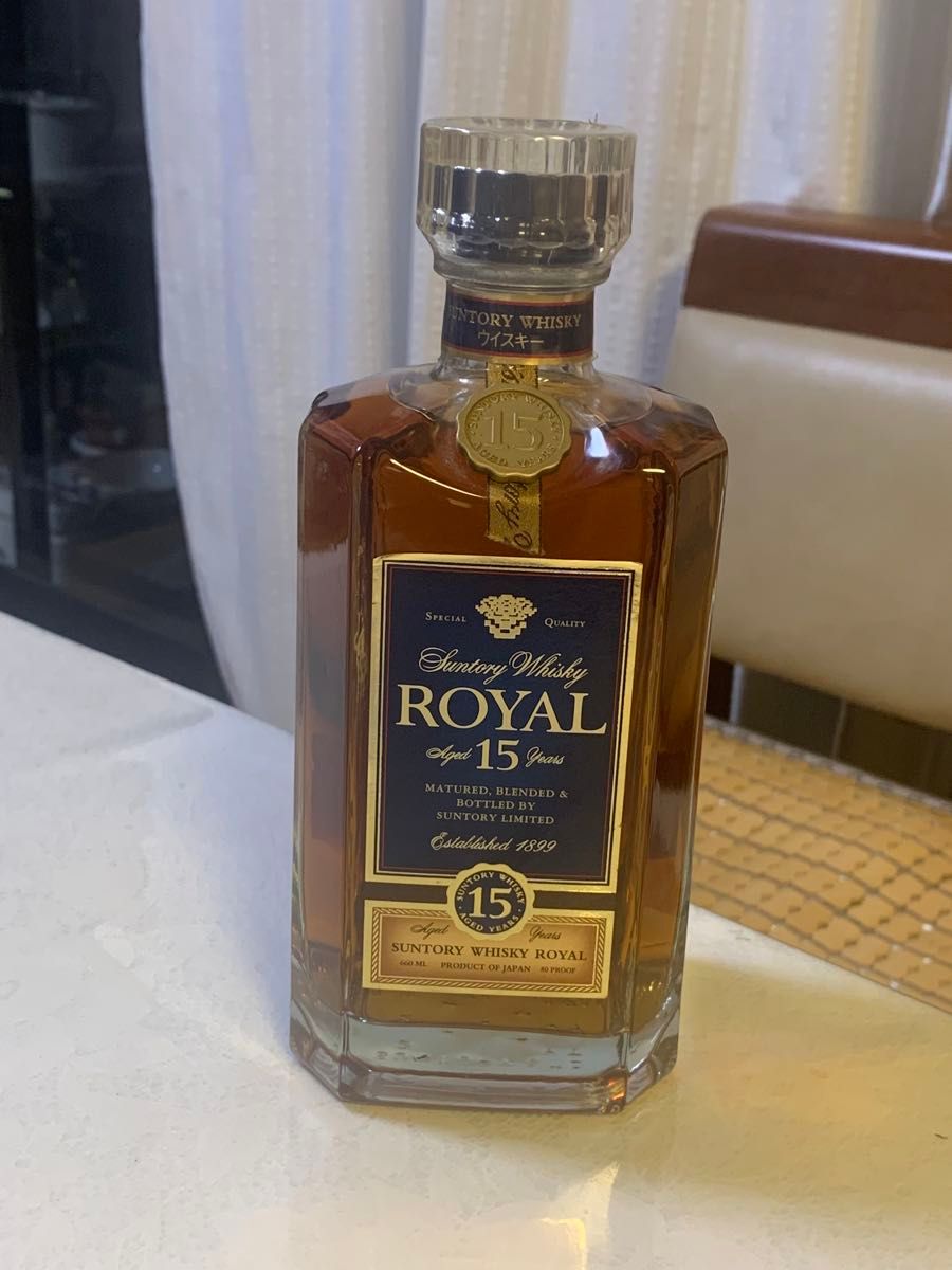 サントリー ウイスキー ローヤル 15年 スリムボトル 青ラベル ROYAL