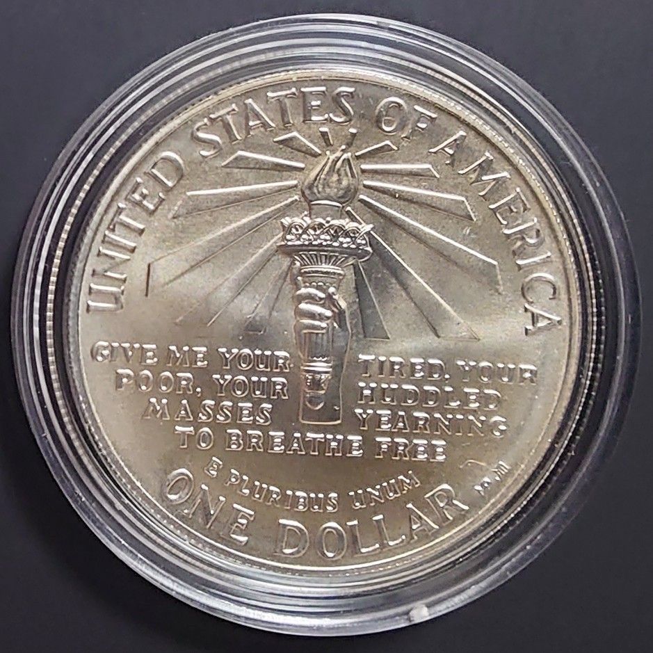 1986年アメリカ銀貨 自由の女神 リバティ1ドル記念銀貨＋ハーフダラー