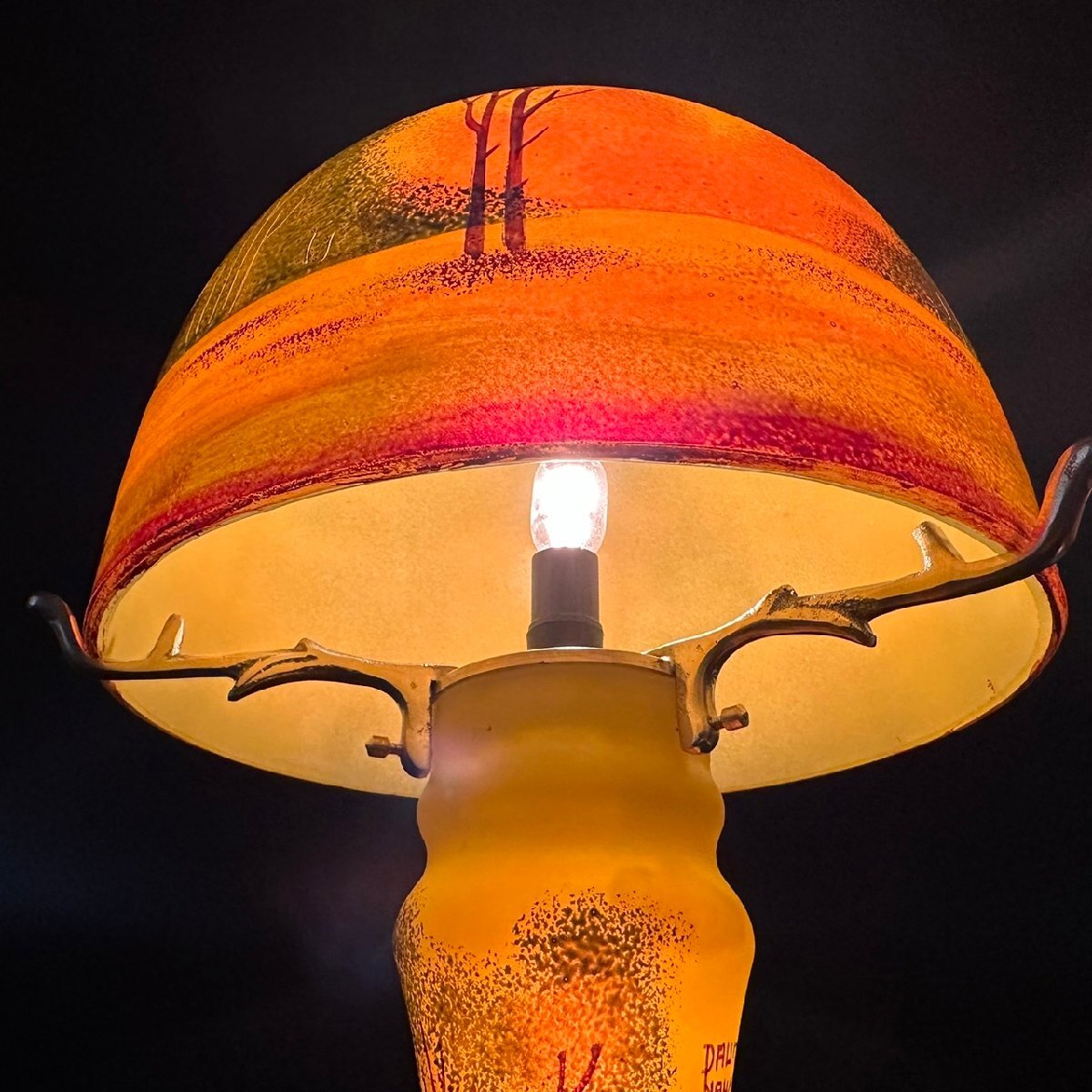 証明書】ドームナンシー 2灯 フロア照明 アンテルカレール 被せガラス