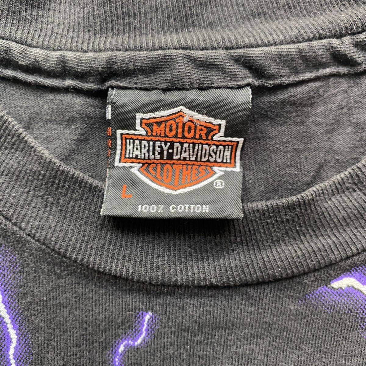 古着 90s Harley Davidson Thunder & lightning Tee L ハーレー
