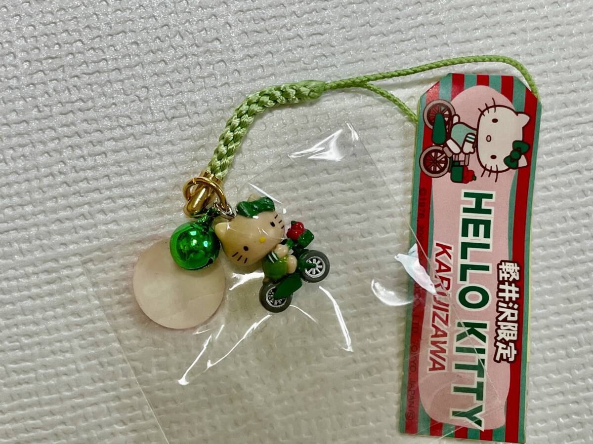 ハローキティ根付け 信州限定「軽井沢ウェディング・バイク」キティ