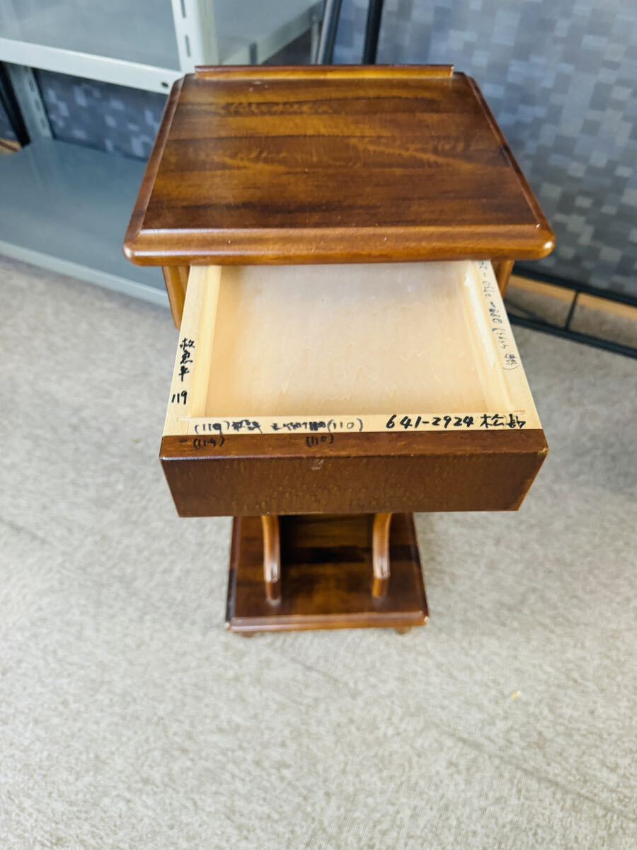 karimoku カリモク 家具 電話台 飾り棚 引き出し 玄関 収納 民藝 花台