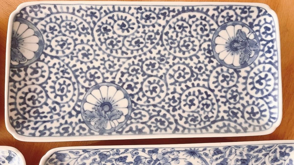 角長皿揃 古伊万里復刻版 からくさ美術館 中島誠之助監修 新品未使用