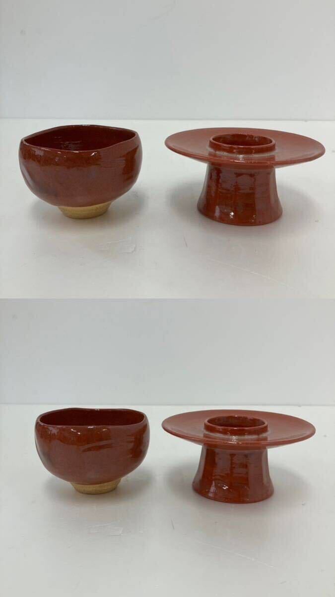 茶道具 今日庵 三具足 天目茶碗 天目台 高杯 利休居士御画像掛軸