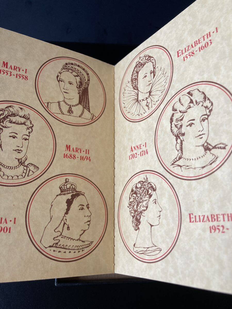 歴代女王ヤングエリザベス 1975年英国50ドル 大型銀貨3セット 歴代女王