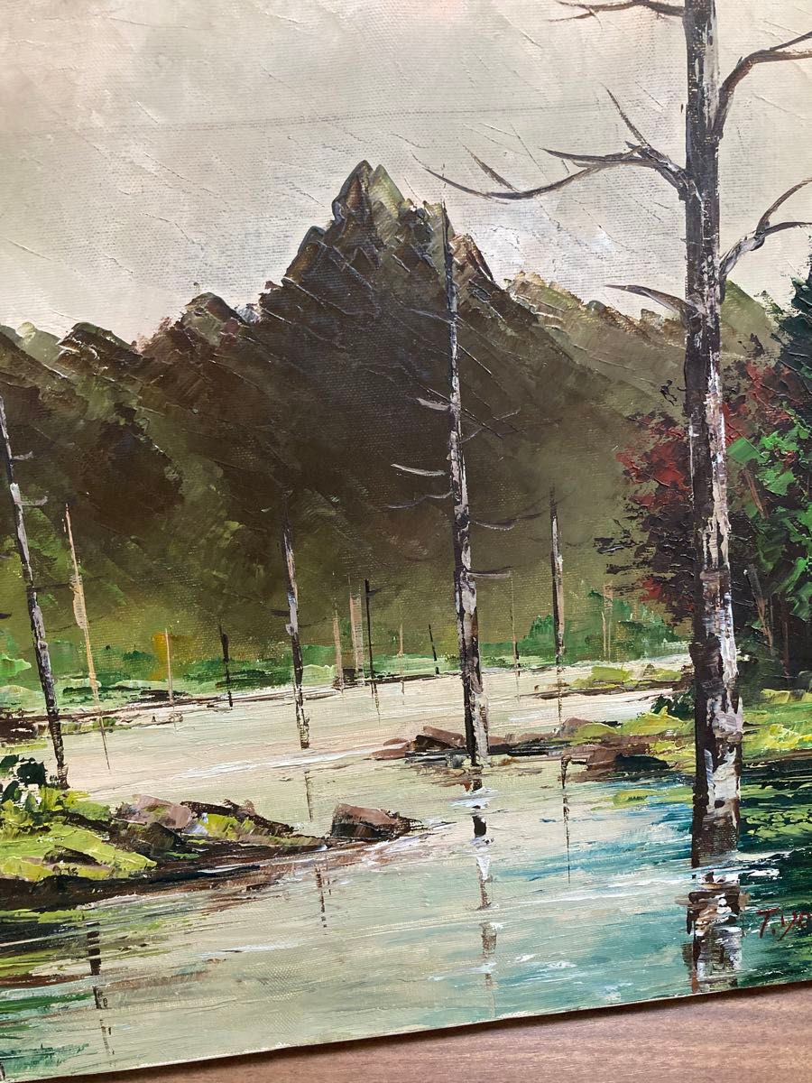 油彩画 風景画 約60cm x 50cm 風景画 油彩画 Amazon.co.jp: 黒木