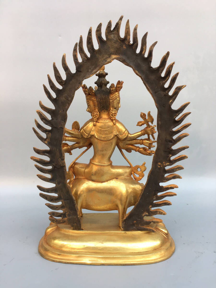 薬王菩薩仏像 銅製 工芸品 美術品 置物 銅器 地蔵王仏像 工芸品 美術品