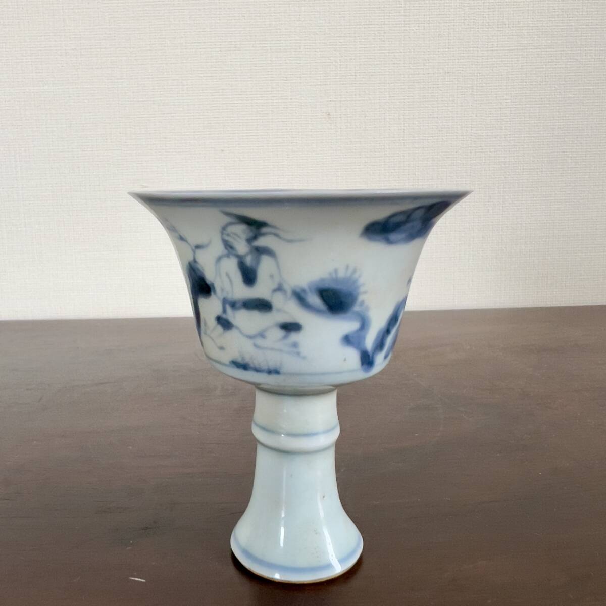 唐物 染付 青花茶碗 抹茶道具 古美術 中国古玩