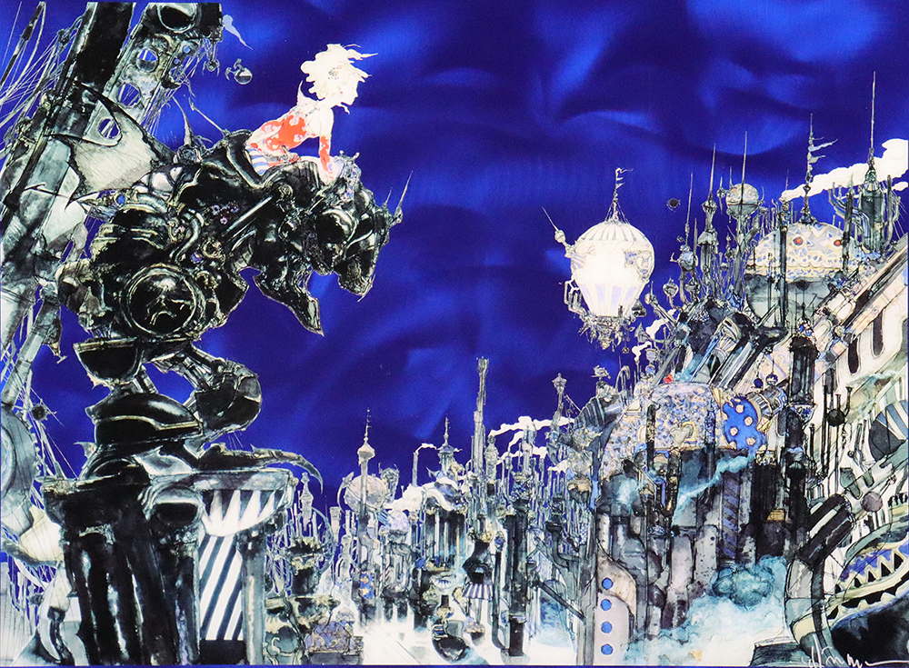 天野喜孝 FF6 街 L BLACK 版画 絵画 天野喜孝 FF6 街 L BLACK 版画 絵画